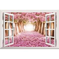 ราคา 3D Wall sticker [ฺุB6] สติกเกอร์ติดผนัง 3มิติ สติ๊กเกอร์ติดผนัง สติ็กเกอร์ติดผนัง กันน้ำ หน้าต่าง ทะลุมิติ ดอกซากุระ (14321778277)