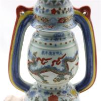 ราคา กาน้ำชาลายคราม ทรงตะเกียง หายาก น่าสะสม สูง 12 นิ้ว (23479630552)