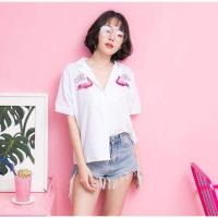 ราคา เสื้อเชิ้ตปักลายฟามิงโก้ (381822756)