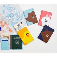 ราคา ปกพาสปอร์ต LINE friends วัสดุหนัง PU มีช่องใส่บัตรแยก (2072193273)