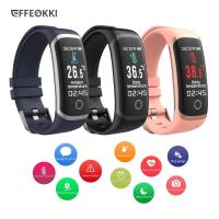 ราคา EFFEOKKI Wearfit 2.0 สร้อยข้อมือสมาร์ทนาฬิกาคู่ Step Counter Heart Rate เครื่องวัดอุณหภูมิหน้าจอ Touch Fitness Band Tracker (44116607338)