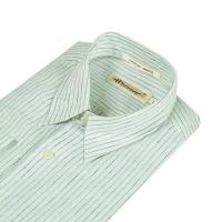 ราคา Hazard เสื้อเชิ้ตทำงานแขนยาวลายทาง ผ้า Linen(ลินิน) สีขาว (9534347380)