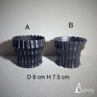 ราคา กระถางเซรามิก / กระถางแคคตัส แฮนด์เมด สีดํา เพื่อน ง 8ซม (26037881367)