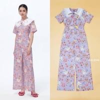 ราคา Jumpsuit แขนสั้น ขายาว แต่งปกกะลาสี ลายน้องแมวสุด cute ไซร์ S งานป้าย Vora (21404779131)