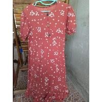 ราคา ชุดคลุมท้องมือสองลายดอกสีส้ม (21992347132)
