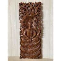 ราคา ไม้สัก ไม้สักแกะสลัก ลายพระพุทธรูป นั่งบนพญานาค ขนาด 35x90 cm.พระพุทธรูปไม้แกะสลัก พญานาค งานฝีมือ ไม้แกะสลักติดผนัง (24943948689)