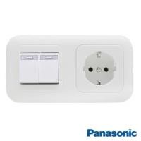ราคา Panasonic Double Switch Grounded Socket WEJ5531 Wide Series (45951763363)
