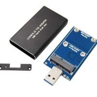 ราคา MSATA to SSD Solid State USB3.0 In-Line Wireless Box mini pci-e to usb Adapter Card ASM (56402922414)