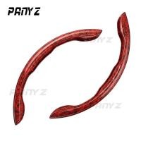 ราคา 1 Pair Car Steering Wheel Cover Anti-skid Leather 38cm 15inch Universal Wood Grain Steering Wheel Booster Protector (45453426492)