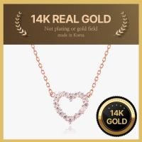 ราคา [Helene Jewelry] สร้อยคอทองคําหัวใจ Amore ทองแท้ 14K (29308876601)