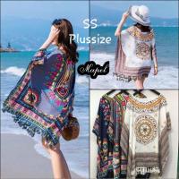 ราคา BIGSIZE เสื้อสาวอวบ เสื้อโบฮีเมียนไซส์ใหญ่อกถึง58" เสื้อผ้าคนอ้วน ส่งฟรี ลทบ (1324951447)