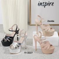 ราคา ️ รองเท้าส้นสูง 6 นิ้ว เสริมหน้า 2 นิ้ว คาดสายสาน รัดข้อ เปิดหลังเท้า (24325119981)