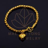 ราคา สร้อยข้อมือทองหุ้ม 100% ลายกระดูกงู ขนาด 2 สลึง ตัดลาย ปลายเชื่อมหัวจรวด ห้อยหัวใจ 1 ดวง งานเคลือบแก้ว ไม่ลอก ไม่ดำ (11285977234)
