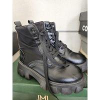 ราคา รองเท้าบูทหนังสีดำมือ2 (29151722214)