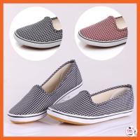 ราคา & รองเท้าผ้าใบ ลายสก็อต ทรงสลิปออน 2 สี (22135035479)