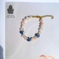 ราคา กำไลข้อมือหิน Heart of Calm Bracelet โซดาไลต์ โรสควอตซ์ หินควอตซ์กุหลาบ Rose Quartz Sodalite (47850891145)