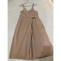 ราคา J251. จั๊มสูทผ้าคอตตอนสีน้ำตาลทองอ่อนอ่อนมีกระเป๋าสองข้าง (21095494112)