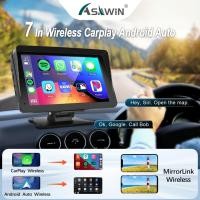 ราคา Carplay Android Auto หน้าจอสัมผัสขนาด 7 นิ้ว WIFI โทรบลูทูธ SIRI ควบคุมเสียง GPS นําทาง FM AUX สําหรับทุกยานพาหนะกล้องสํารอง (28909752726)