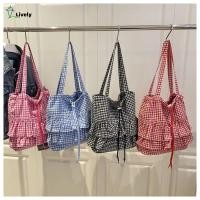 ราคา กระเป๋าสะพาย INNEW พิมพ์ลายใบบัวและสก๊อต ทรงโท้ท ความจุมาก สไตล์เกาหลี (41476885152)