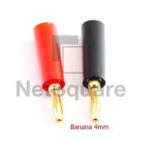 ราคา [4 ชิ้น] Banana Plug Jack Male 4mm Gold-plated บานาน่าแจ็ค ตัวผู้ พลาสติก (10766773517)