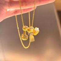 ราคา ร้อนขายโกลเด้นเคทีแมวสร้อยคอน่ารักช้อนส้อมจี้กระดูกไหปลาร้าโซ่แสงหรูหราสาวหัวใจเครื่องประดับสวัสดีคิตตี้ (52252804588)