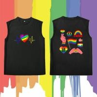 ราคา (เสื้อเฮีย) เสื้อ Lgbt Pride Gay Lesbian Rainbow เสื้อกั๊ก Lepre018 ทั้ง ชาย ใส่สบาย ไม่หด ทันสมัยและดูดี (43303087773)