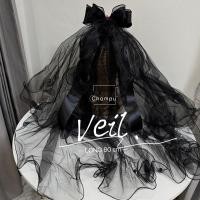 ราคา ผ้าคลุมผมเจ้าสาว เวลเจ้าสาวสีดำ เวลสีดำ ผ้าคลุมผมแม่มด ฮาโลวีน (11671128541)