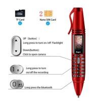 ราคา Ak007 ปากกาไฟฉายบลูทูธ หน้าจอขนาดเล็ก 0.96 นิ้ว GSM ซิมคู่ พร้อมปากกาบันทึก สําหรับโทรศัพท์มือถือ (19273422599)