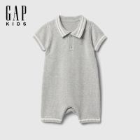 ราคา Gap Baby 2025 ฤดูใบไม้ผลิลายเสื้อโปโลแขนสั้น Jumpsuit เด็กสวมใส่เสื้อกันหนาว US Version723364Gap Baby 2025 Spring New Stripe Design20250409 (47353174763)
