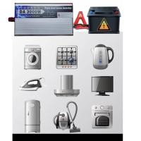 ราคา Inverter 3000W pure sine wave 12V/24V อินเวอร์เตอร์เพียวซายเวฟ 3000W DA inverter 2023 ใหม่ จอแสดงผลดิจิตอลอัจฉริยะ (22078359474)