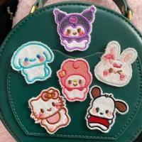 ราคา แผ่นแปะผ้ามีกาวในตัวตุ๊กตา Sanrio Kuromi Melody Cinnamoroll Pochacco Kitty rabbit (24122624904)