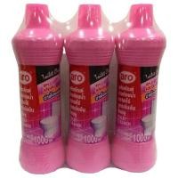 ราคา เอโร่ Aro น้ำยาล้างห้องน้ำ สูตรเข้มข้น สีชมพู แพ็คละ3ขวด ขวดละ1000 มิลลิลิตร (43625847767)