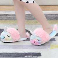 ราคา FLUFFY UNICORN SANDALS PONY PINK RAINBOW เด็กและผู้ใหญ่ (43105738398)