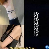 ราคา หนามสร้อยข้อมือรูปแบบสักน่ารักสาวข้อมือพืชสักสติกเกอร์รอยสักกันน้ําติดทนนาน15วันสักปลอมชั่วคราว (26155563007)