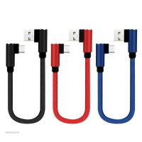 ราคา ❤~ Black/ Blue/Red 90 Degrees 0.25m Double Elbow Type c USB Cable Data Line (10747358073)