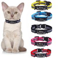 ราคา [แกะสลักฟรี] ปลอกคอสัตว์เลี้ยง สุนัข แมว สร้อยคอลูกแมว พร้อมป้ายแท็กไนล่อนสะท้อนแสง ป้ายชื่อที่กําหนดเอง (22653073180)