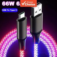 ราคา สายชาร์จเร็ว Type-C RGB 66W 66W Type C USB C สําหรับ iPhone Samsung Huawei 30W Xiaomi (25374945240)