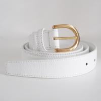 ราคา [BLANC.BANGKOK] - LE CLASSIQUE (เข็มขัดหนังแท้สีขาว หัวเข็มขัดสีทอง) (43465186798)