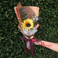 ราคา ช่อทานตะวัน ช่อบูเก้ ช่อดอกไม้ปัจฉิม ช่อรับปริญญา ช่อทานตะวันดอกไม้ประดิษฐ์เก็บได้นาน (9118905868)
