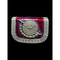 ราคา เข็มกลัดคันชีพสำนักงานตำรวจแห่งชาติ ( Royal Thai Police) วัสดุโลหะชุบทองลงยาสีแดง สภาพสวยหายาก (25796583912)