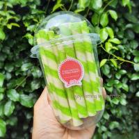 ราคา ขนมเวเฟอร์สติ๊กรสใบเตย ขนมโอโจ้รสใบเตย ขนมแต่งหน้าไอศครีม ท้อปปิ้งรสใบเตย 150 กรัม จำนวน 1 กระปุก (12749906637)