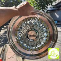 ราคา 2วง!!! ล้อแม็ก ขอบ 13 กว้าง 6 ออฟ 30 4รู 100/110 สีเงิน หมุดทอง วัสดุ อลูมิเนียมอัลลอยด์ (ราคา 2 วง) ซ.สามล้อ Tuk Tuk2 (25115223733)