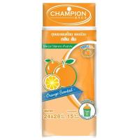 ราคา CHAMPION ถุงขยะ แบบม้วน กลิ่นส้ม ขนาด 24x28 นิ้ว (แพ็ค 15 ใบ) (20884067463)