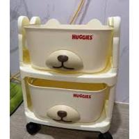 ราคา ฮักกี้ส์ ชั้นวางของพลาสติก 2 ชั้น รูปหมีสุดน่ารัก มีล้อเลื่อน เคลื่อนย้ายสะดวก ชั้นวางของ 2 สี (การจัดส่งแบบสุ่ม) (52050674346)