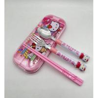 ราคา FS NEW ชุดช้อนส้อม สำหรับเด็ก 3ชิ้น ช้อนส้อมลายการ์ตูนน่ารักๆ สแตนเลส พร้อมกล่อง (15994981063)