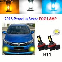 ราคา Perodua Bezza 2016 หลอดไฟตัดหมอก LED ไอซ์บลูไวท์ สีเหลือง แบบเปลี่ยน สําหรับ Mentol Kereta Halogen H11 Perodua Bezza 2016 MMC (25109576646)