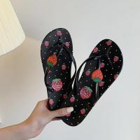 ราคา #รองเท้าแตะ# Flip-flops For Women Printed Soft-soled Non-slip Flip-flops PVC Thin-soled Beach Vacat (52952076767)