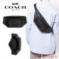 ราคา Isa Lovely Shop COACH C3765 TRACK BELT BAG IN SIGNATURE CANVAS COLOR: CHARCOAL/BLACK (25963517299)