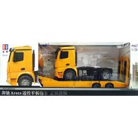ราคา Double-E Mercedes-Benz Flat bed Platform Trailer (FBPU) รถเทรลเลอร์หัวลากพ่วงท้ายไร้สาย 2.4GHz แบตชาร์ต มีไฟมีเสียง (429657218)