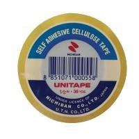 ราคา Unitape เทปใส แกน 1 นิ้ว 1/2 นิ้วx36 หลา (แพ็ค12ม้วน) เทป (18126642638)